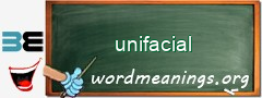 WordMeaning blackboard for unifacial